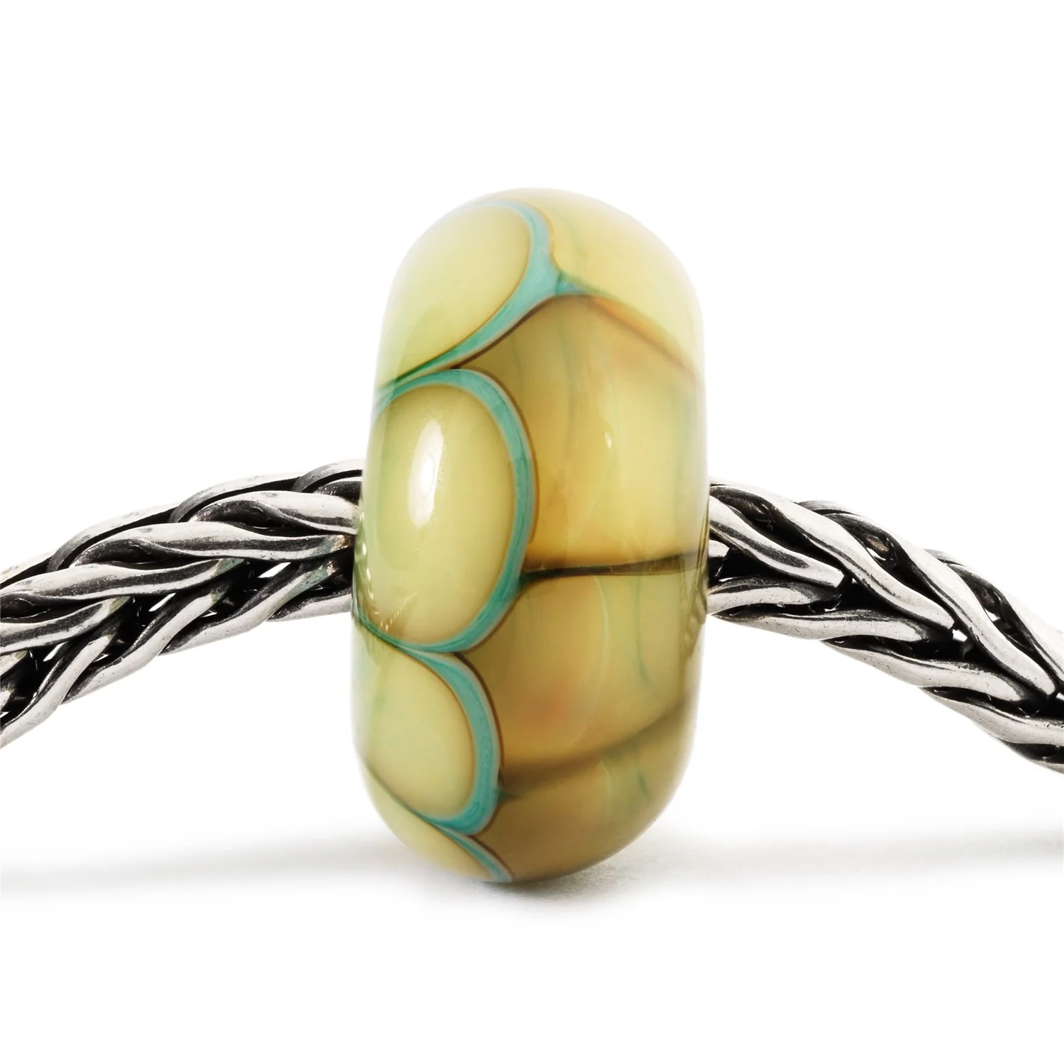 Aqua Edge Pumpkin Bead - Image 2