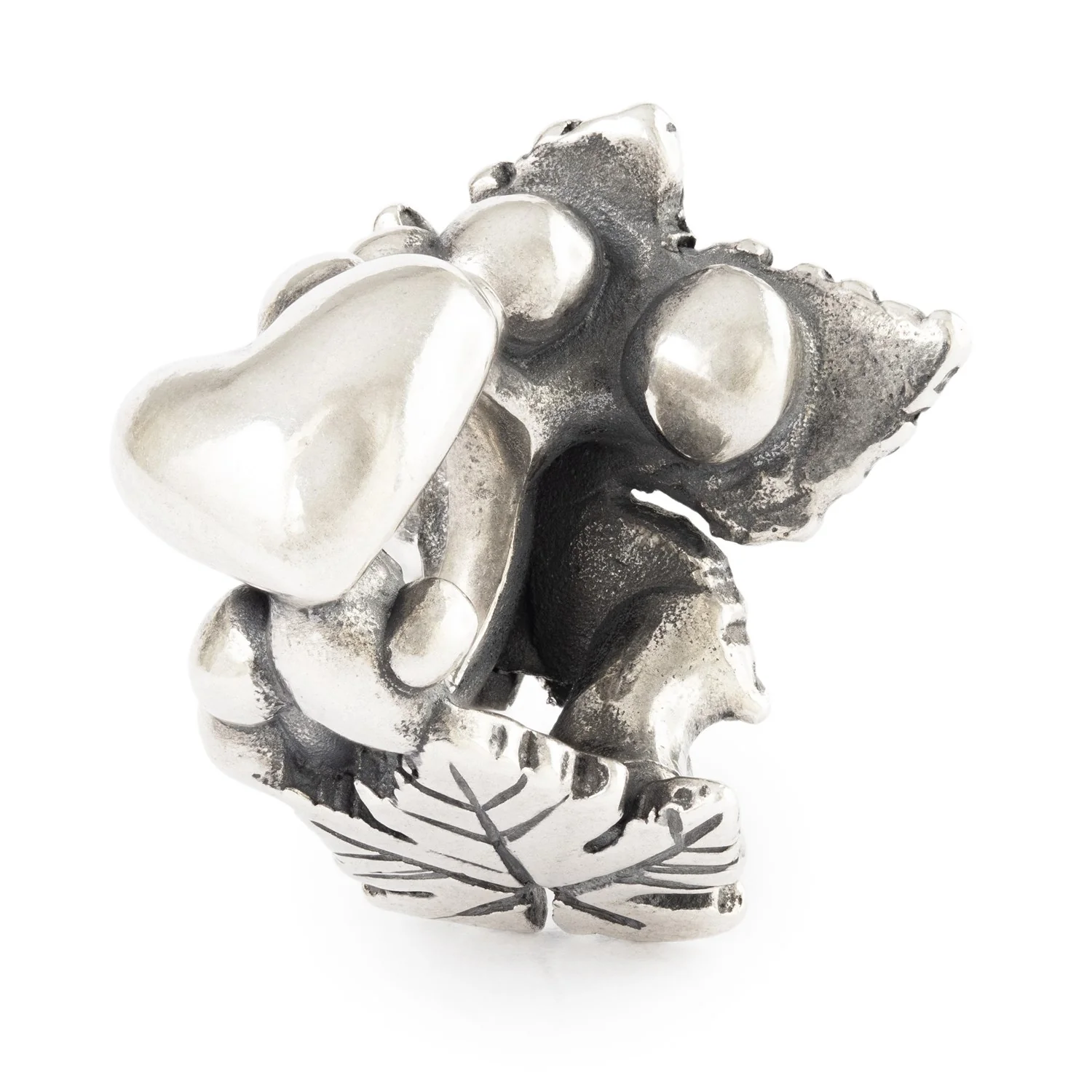 Chestnut Heart Silver Bead