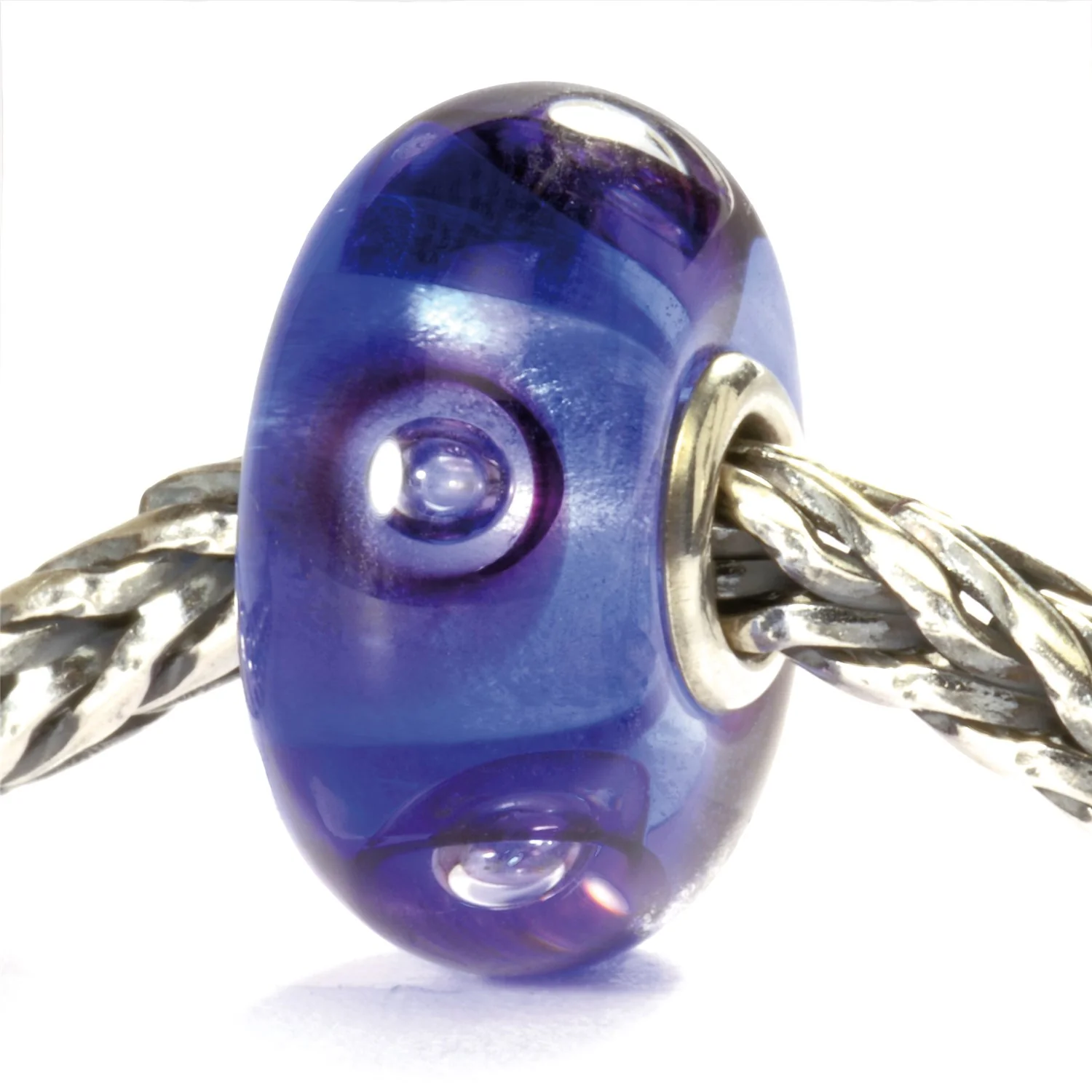 Clear Blue Bubbles Bead - Image 2