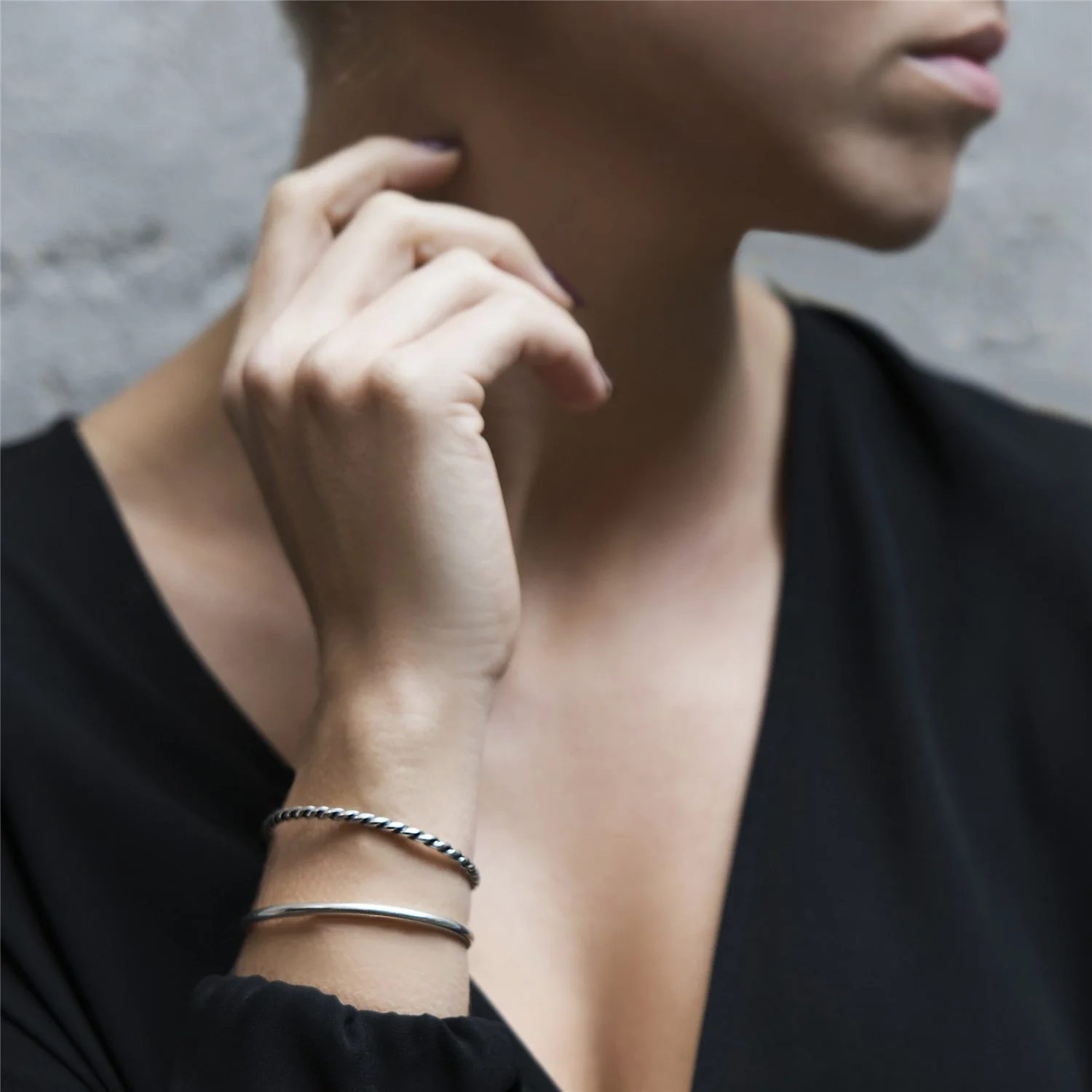 Exclusive Silver Bangle Set - Image 2