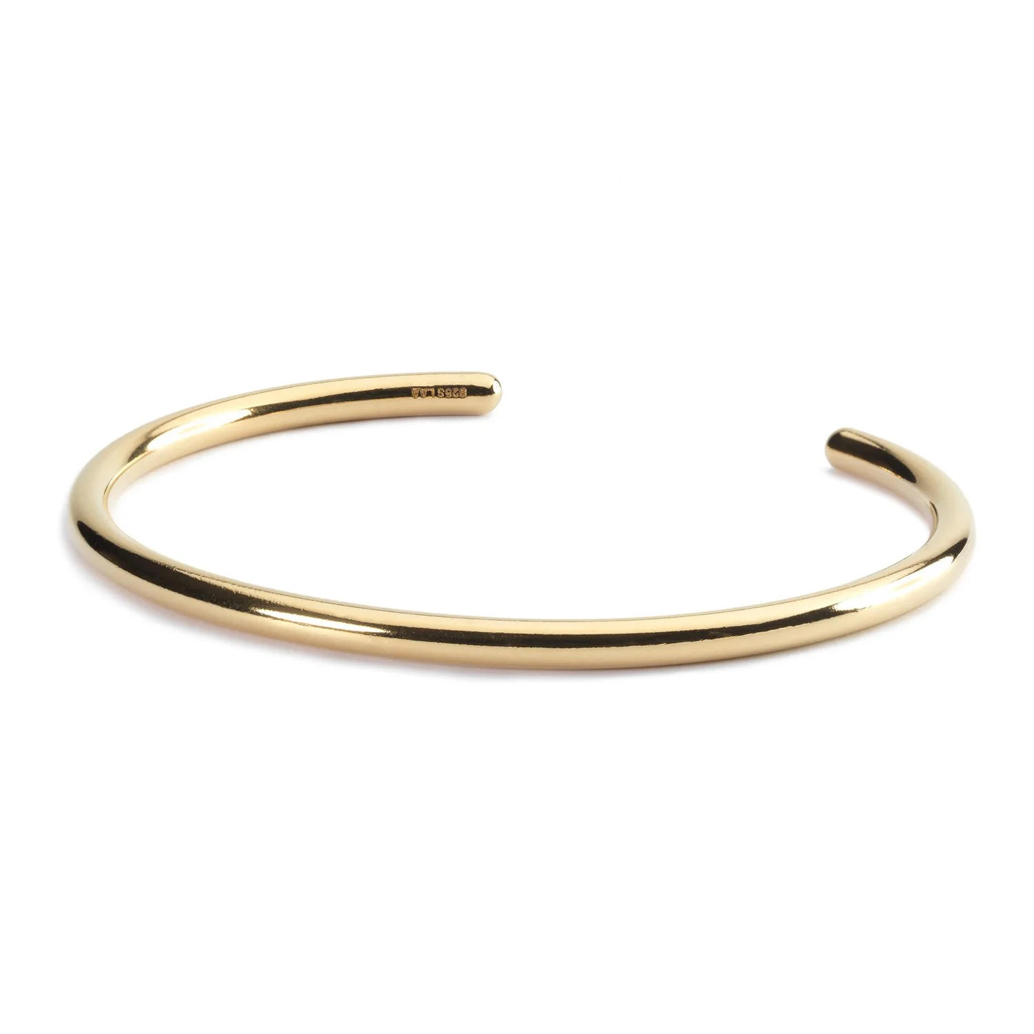 Gold Plated Bangle with 2 x Silver Spacers - Image 3