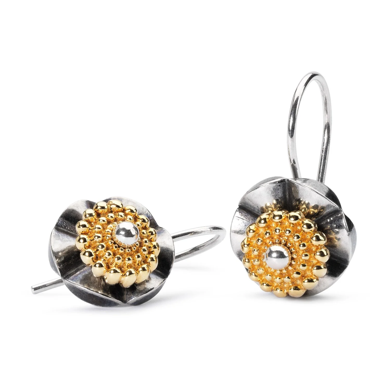 Sun Circle Earrings, Small, Gold Plated - Image 3