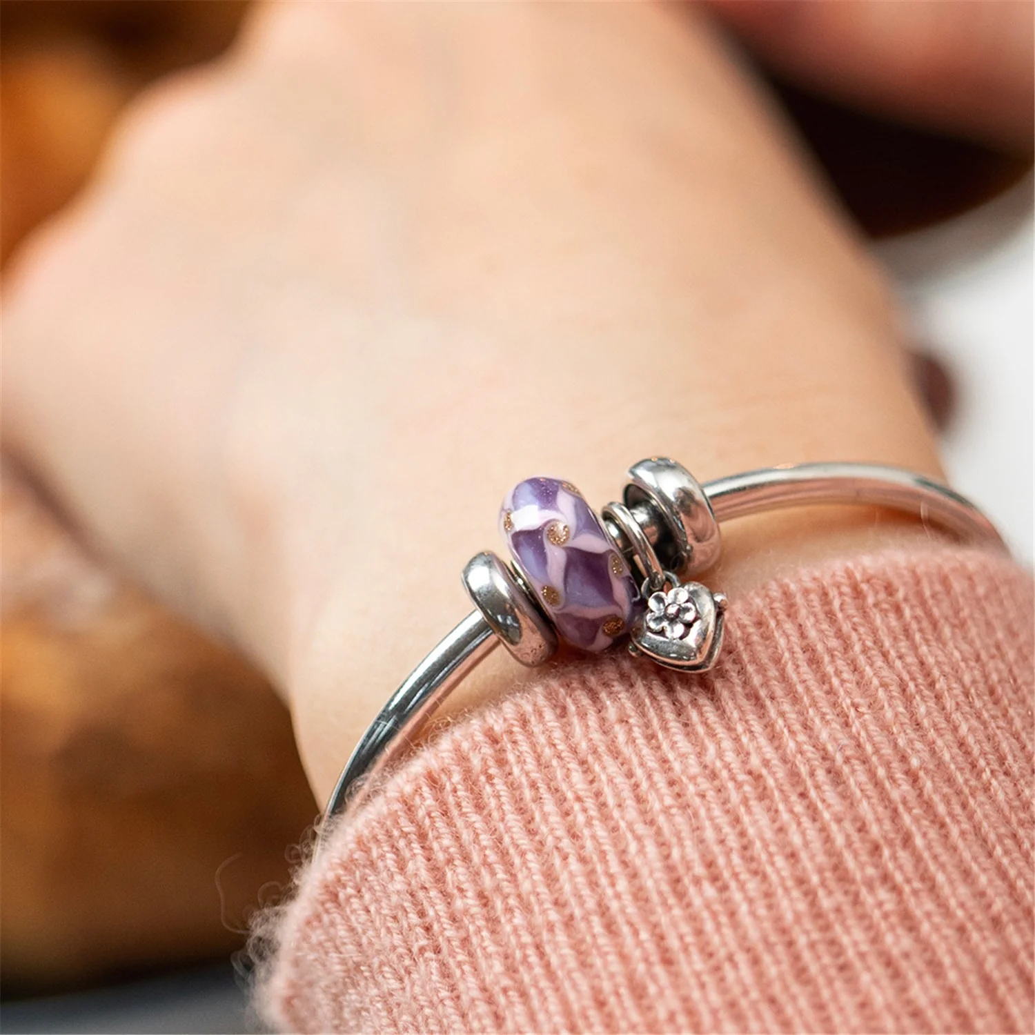 Heart Blossom Bangle - Image 2