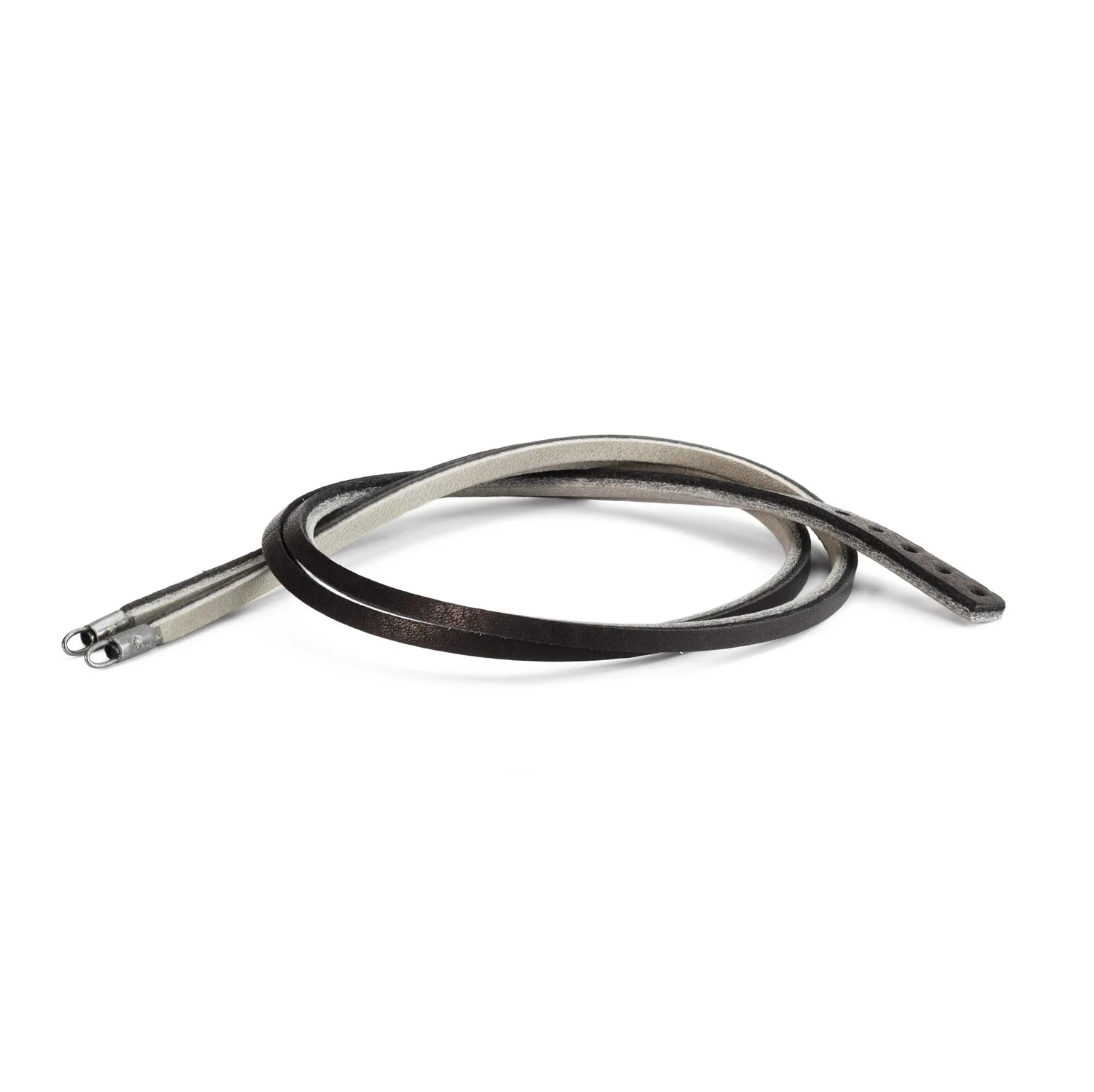 Double Leather Bracelet Black/Grey