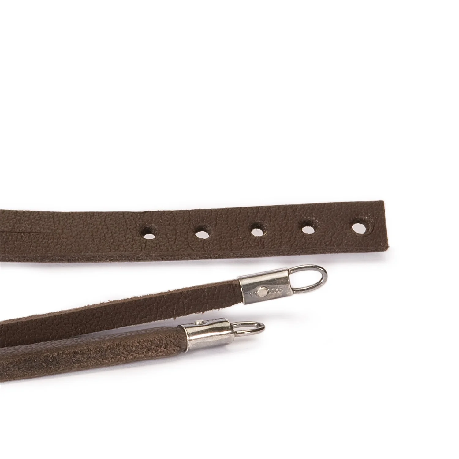 Double Leather Bracelet Brown/Silver - Image 3