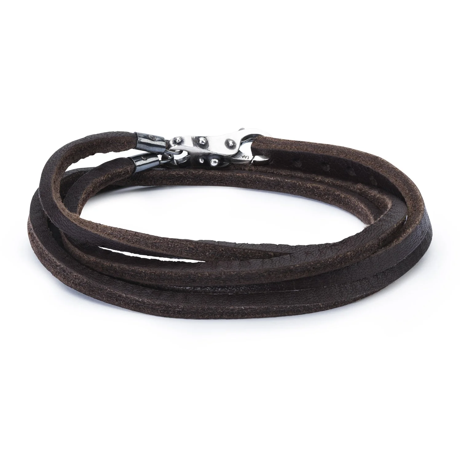 Double Leather Bracelet Brown/Silver - Image 5