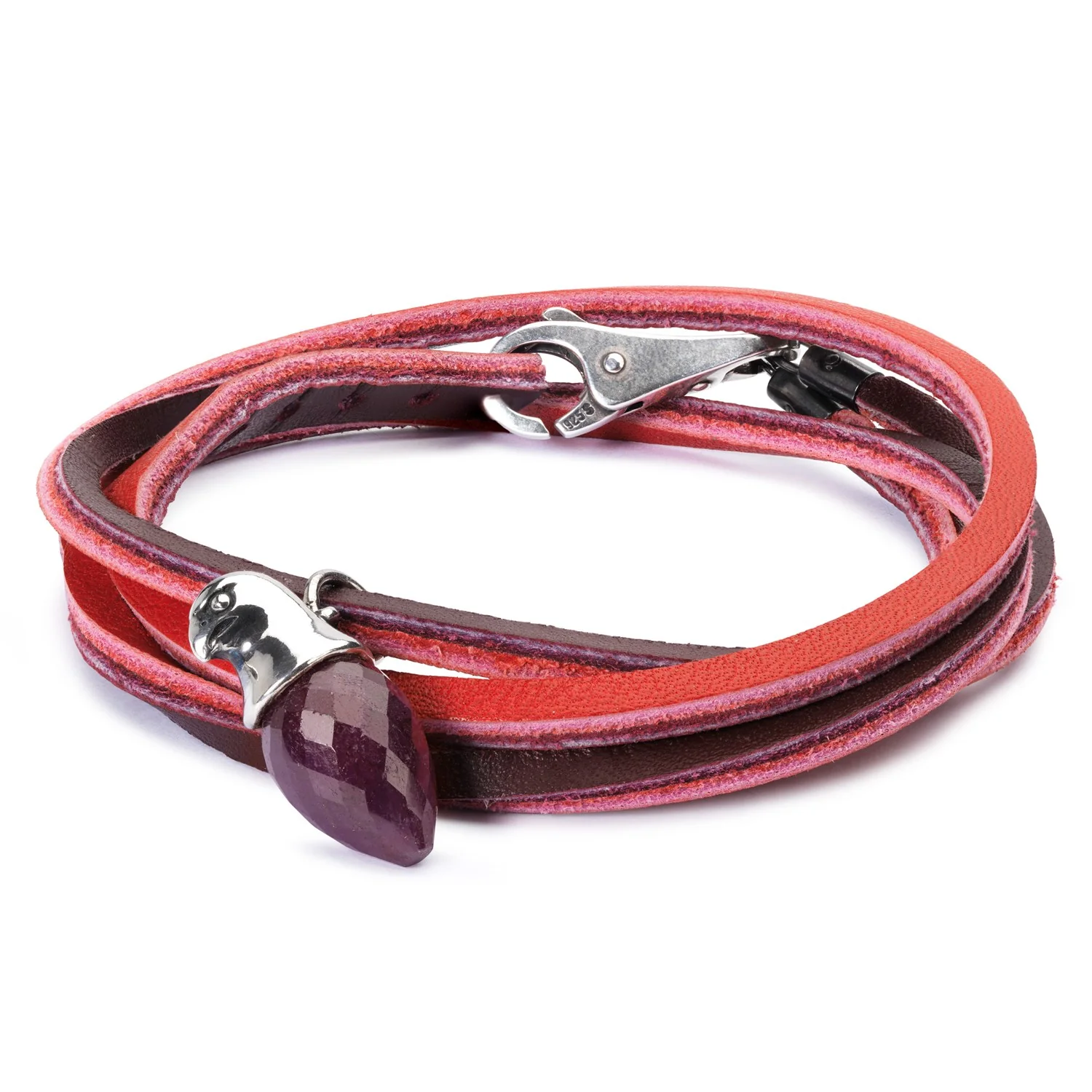 Leather Bracelet Red/Bordeaux - Image 5