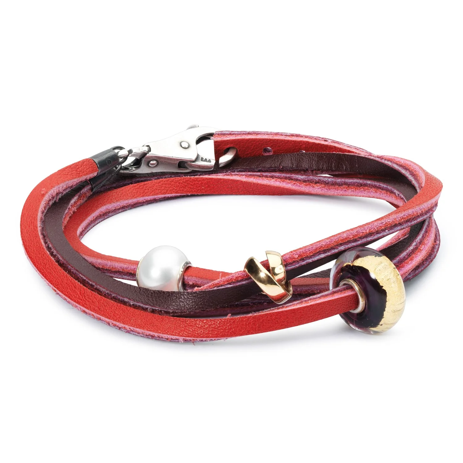 Leather Bracelet Red/Bordeaux - Image 7