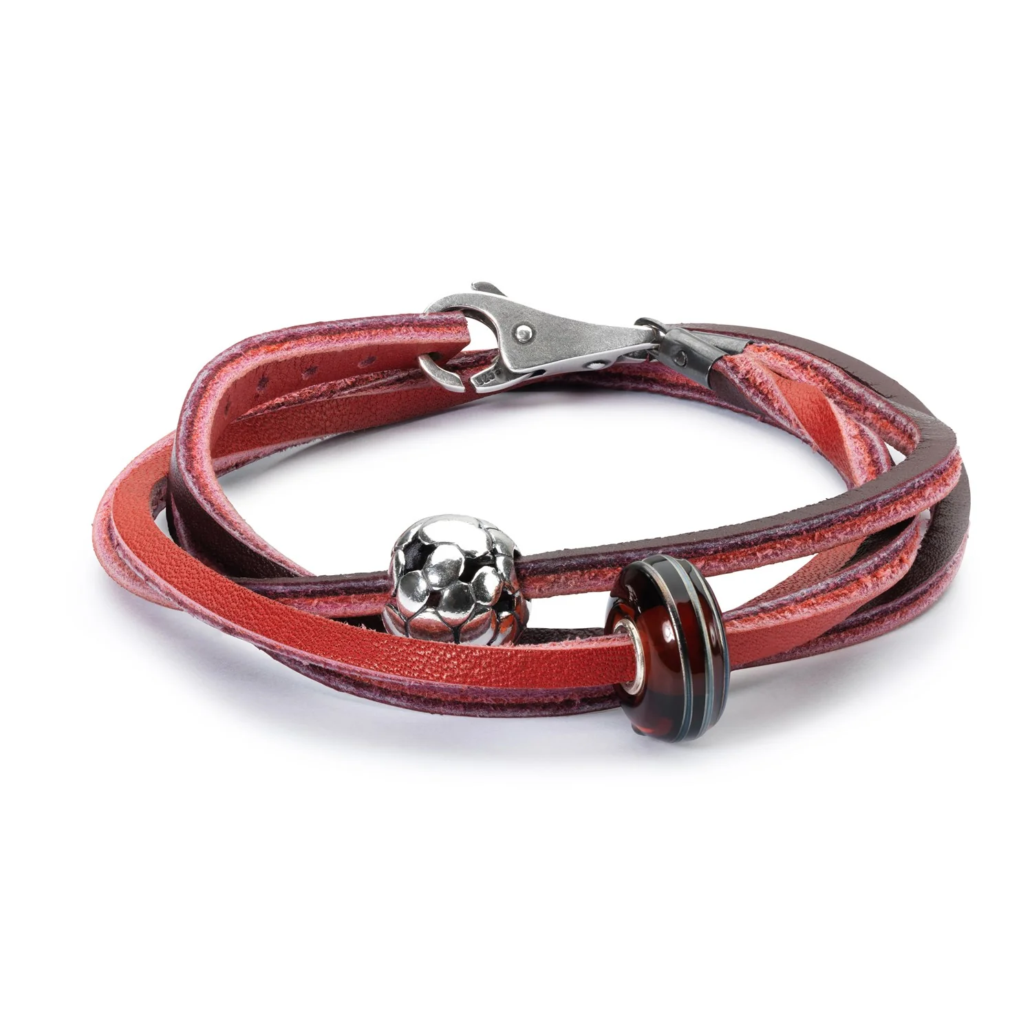 Leather Bracelet Red/Bordeaux - Image 8