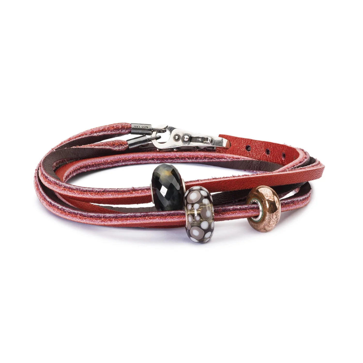 Leather Bracelet Red/Bordeaux - Image 9