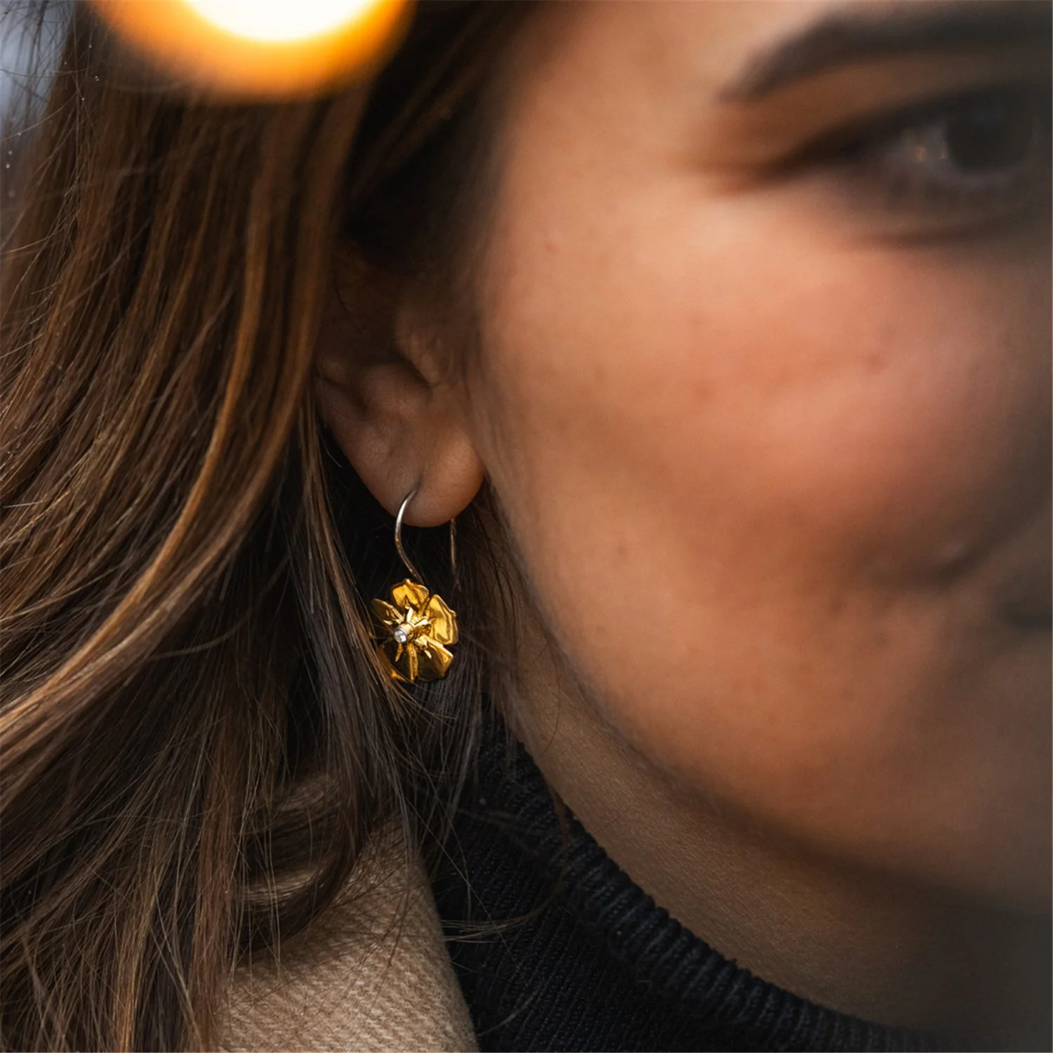 Morning Dew Earring Pendants - gold plated - Image 6