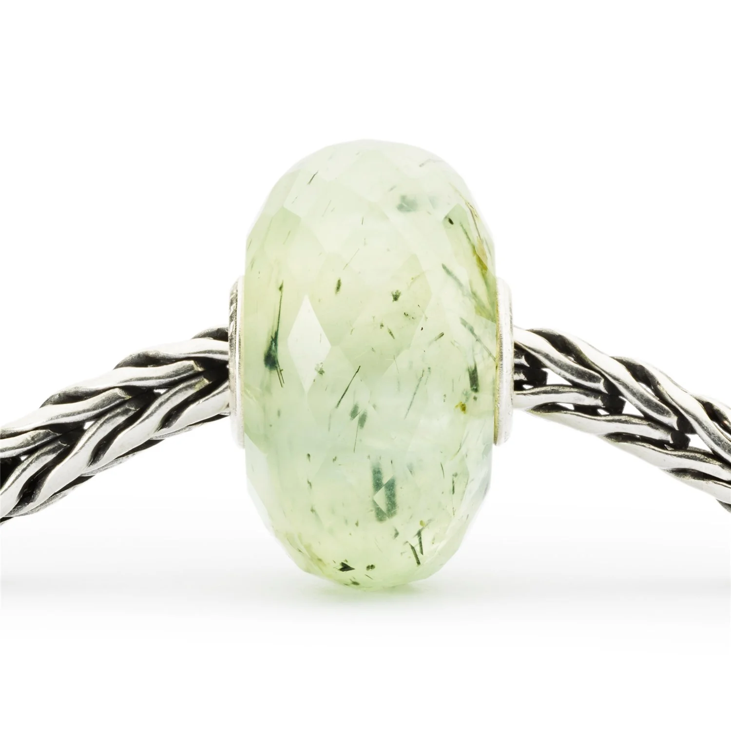 Prehnite with Tourmalinated Quartz Bead - Image 9