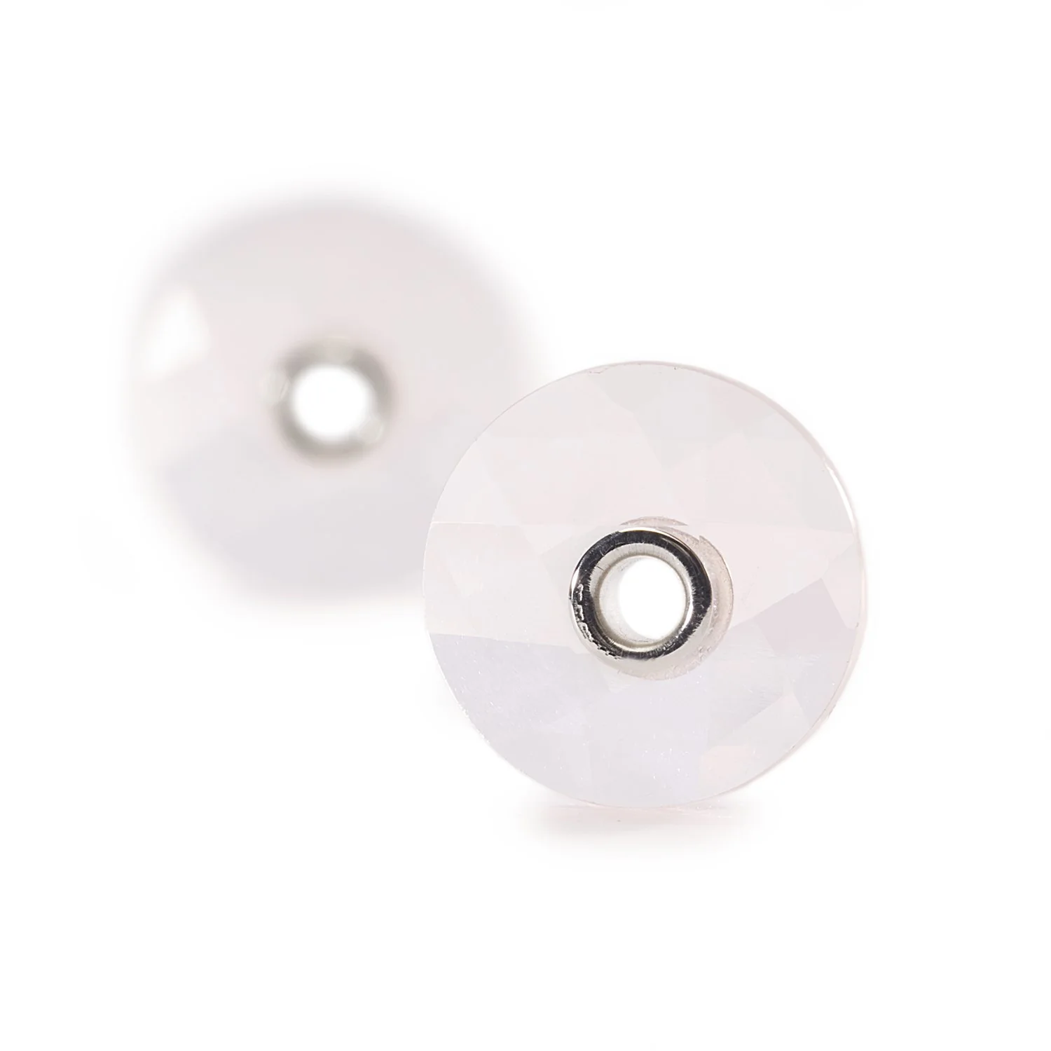 Rose Quartz Pendants with Earring Hooks with Buds - Image 3