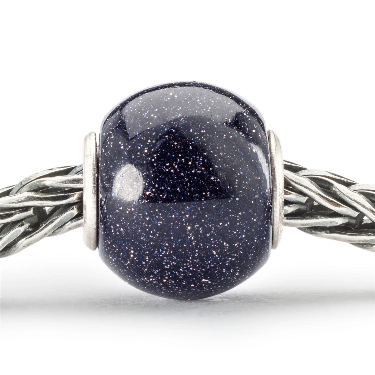 Round Blue Goldstone Bead - Image 6