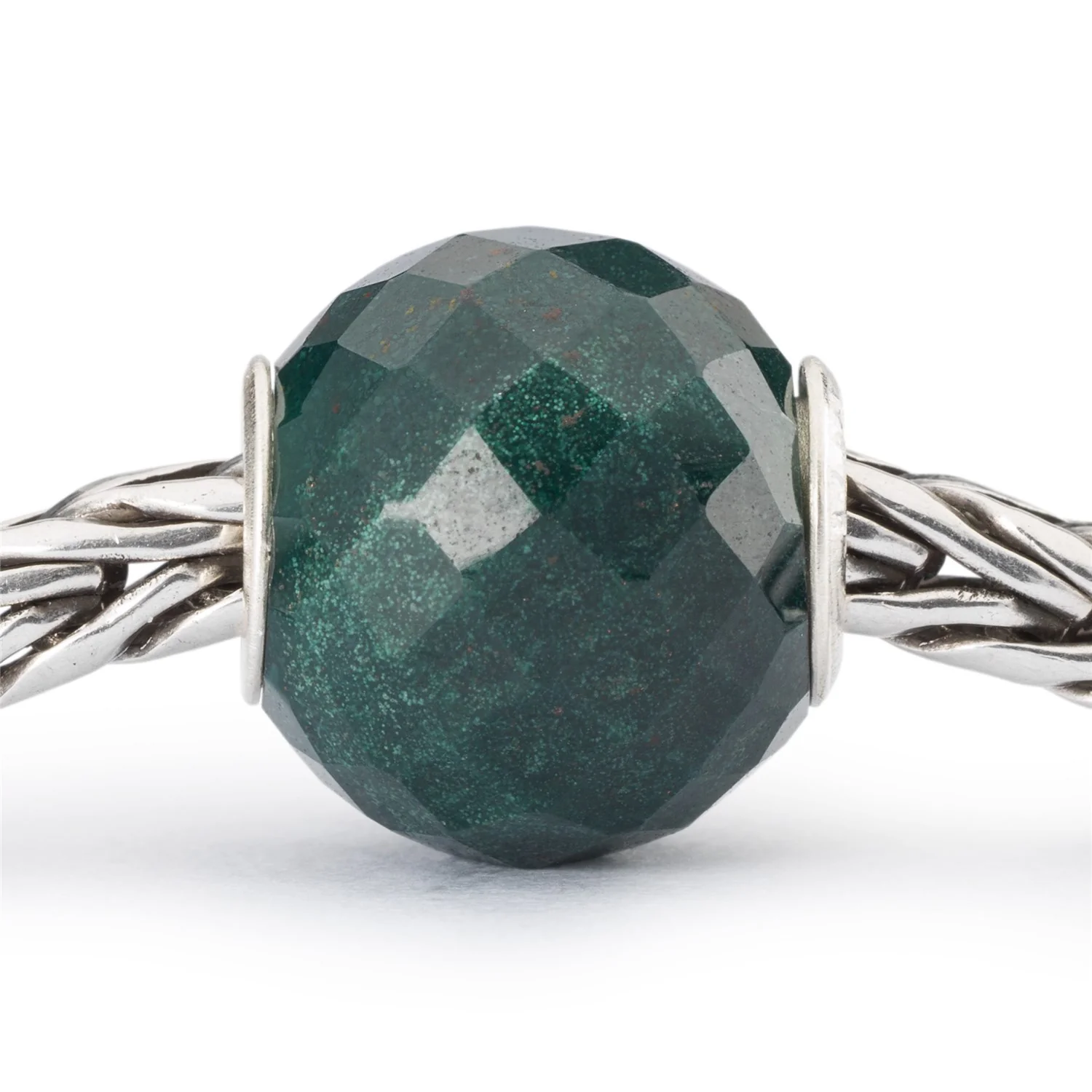 Round Green Chalcedony Facet Bead - Image 3