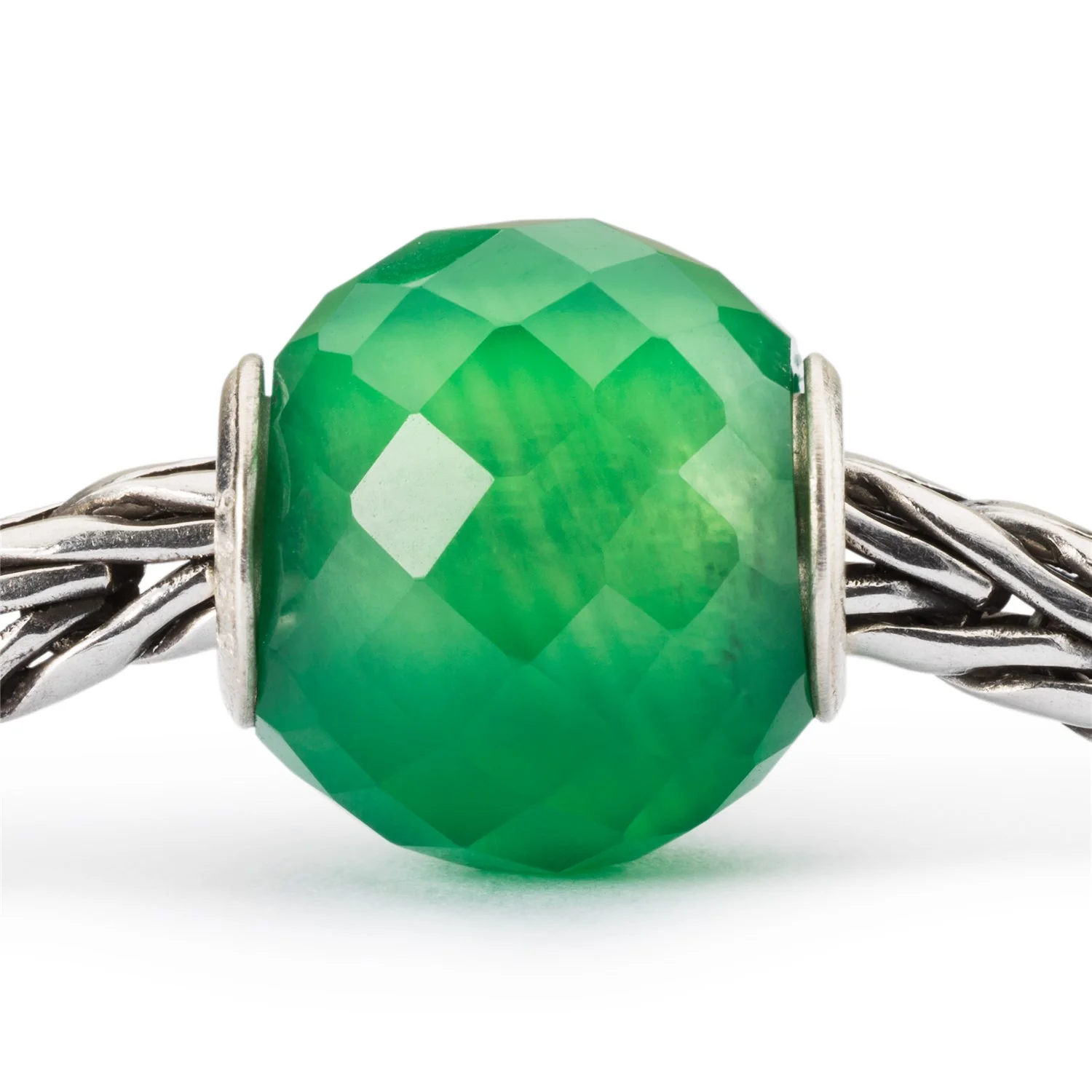 Round Green Onyx Facet Bead - Image 3