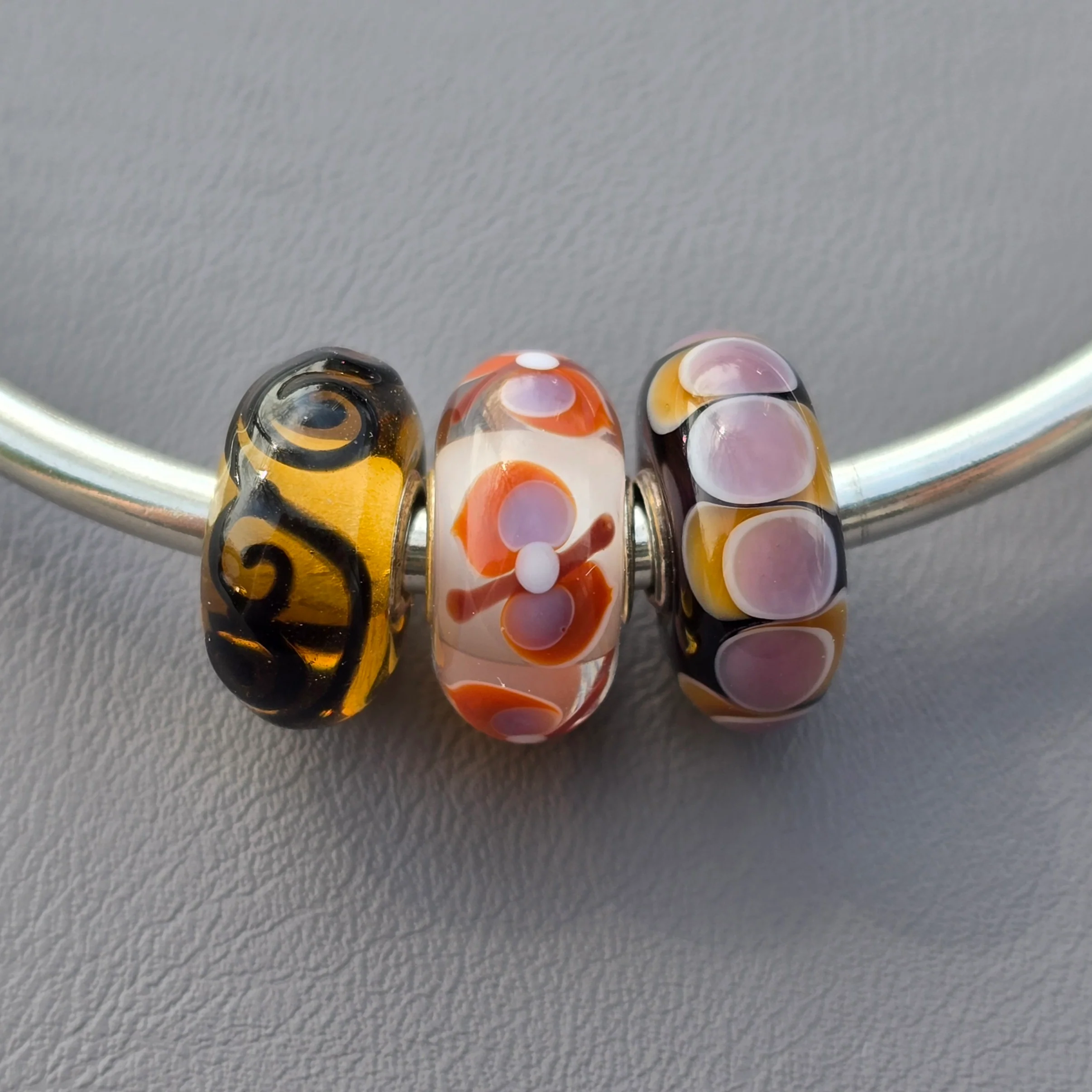Seventies Amber Twirl Trio