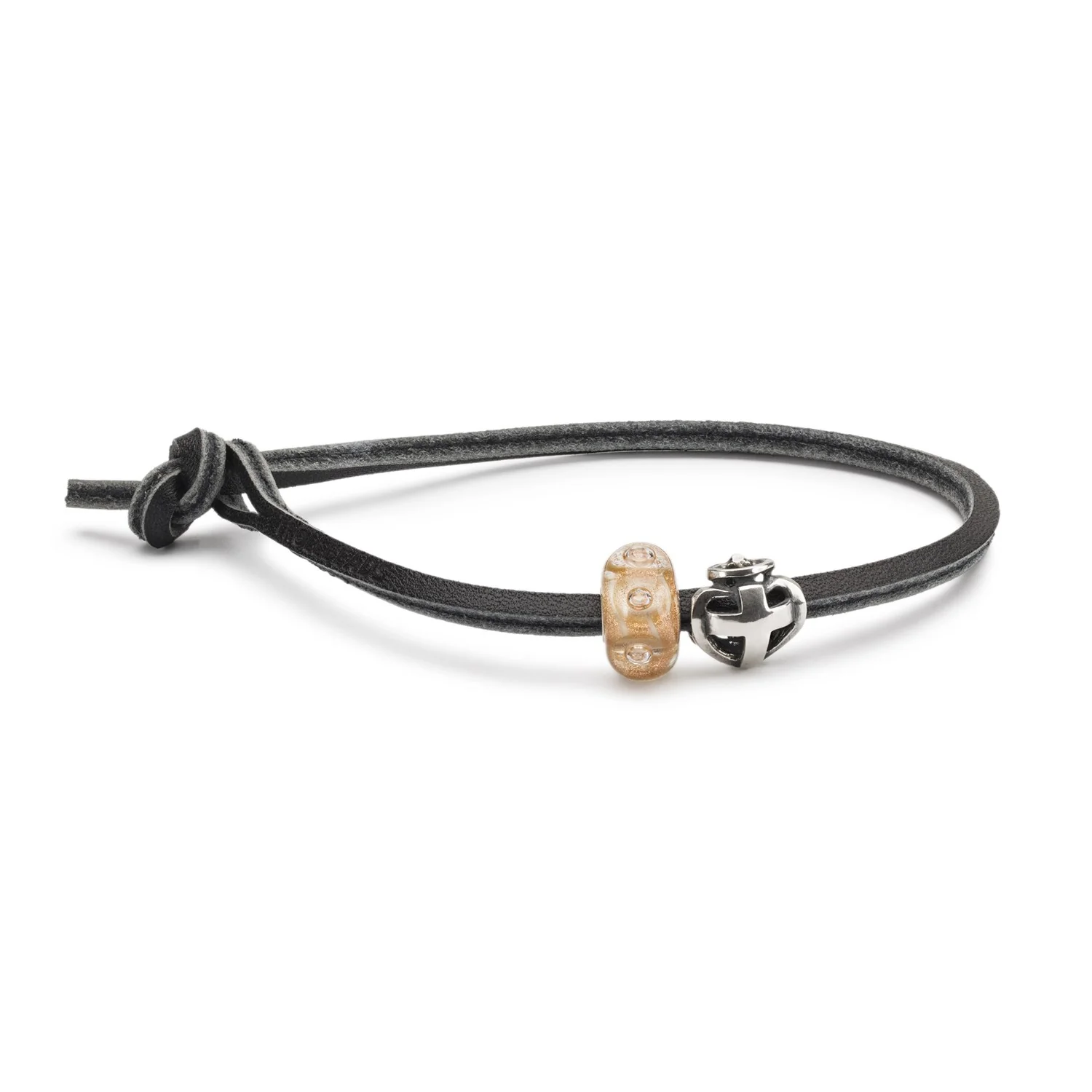 Single Leather Bracelet, Black - Image 7