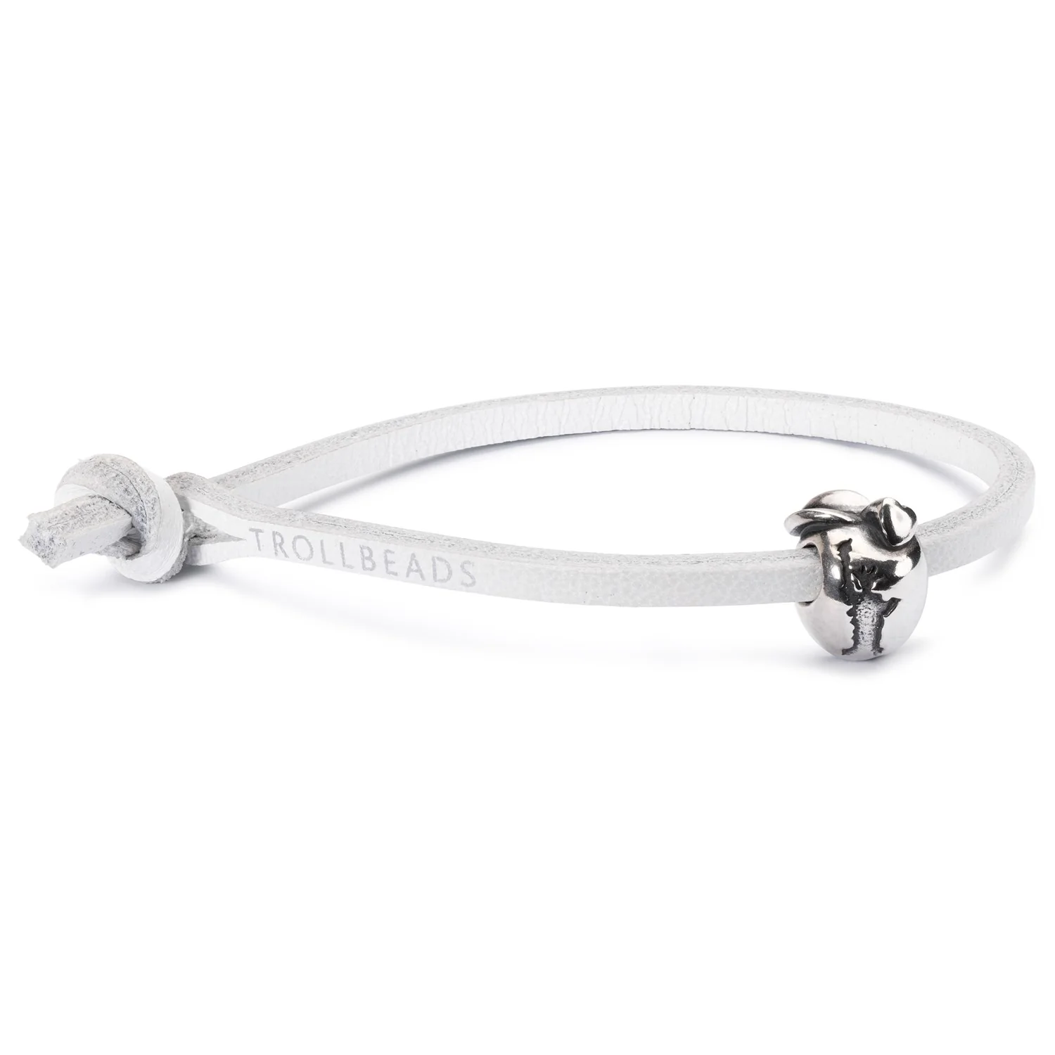 Single Leather Bracelet, White - Image 5