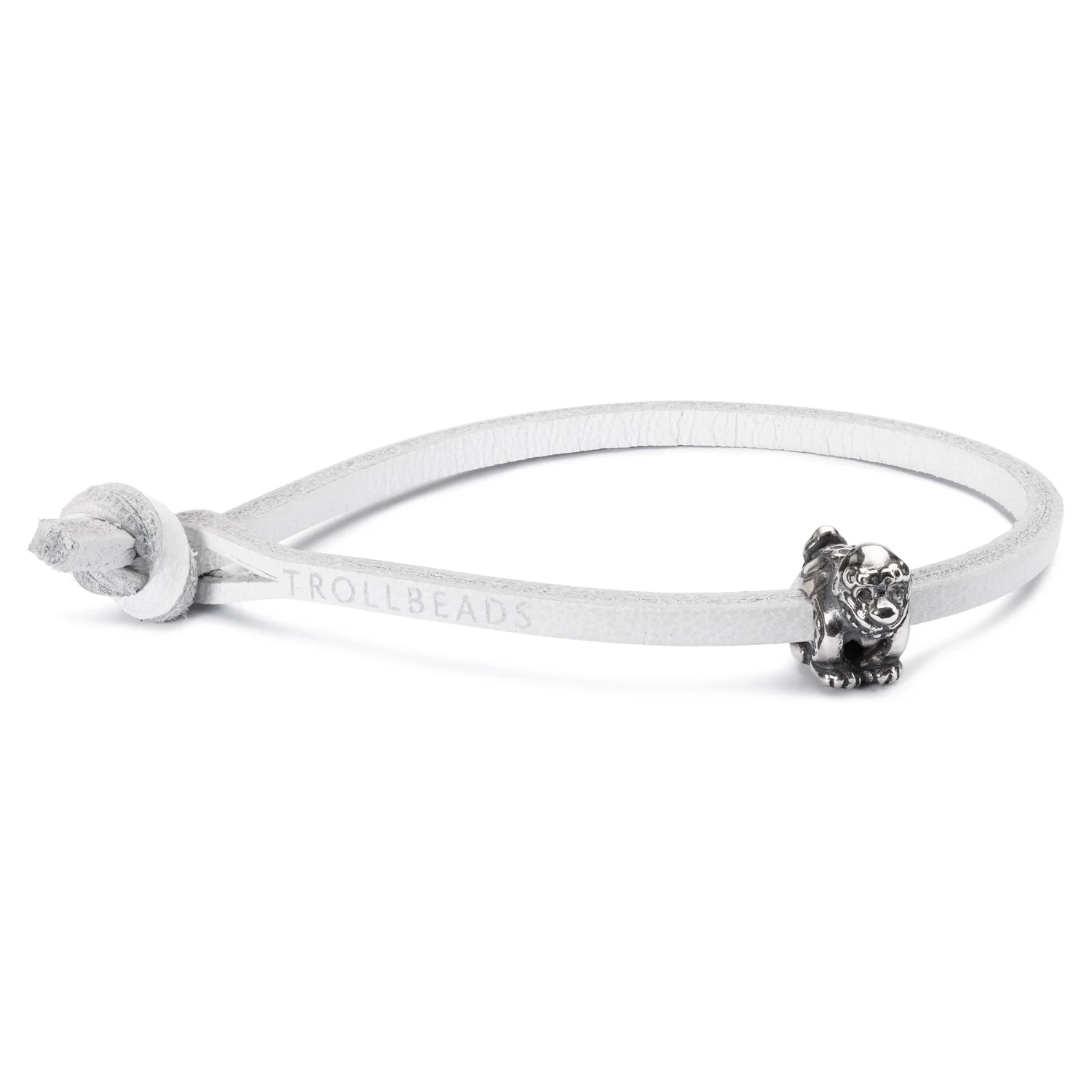 Single Leather Bracelet, White - Image 9