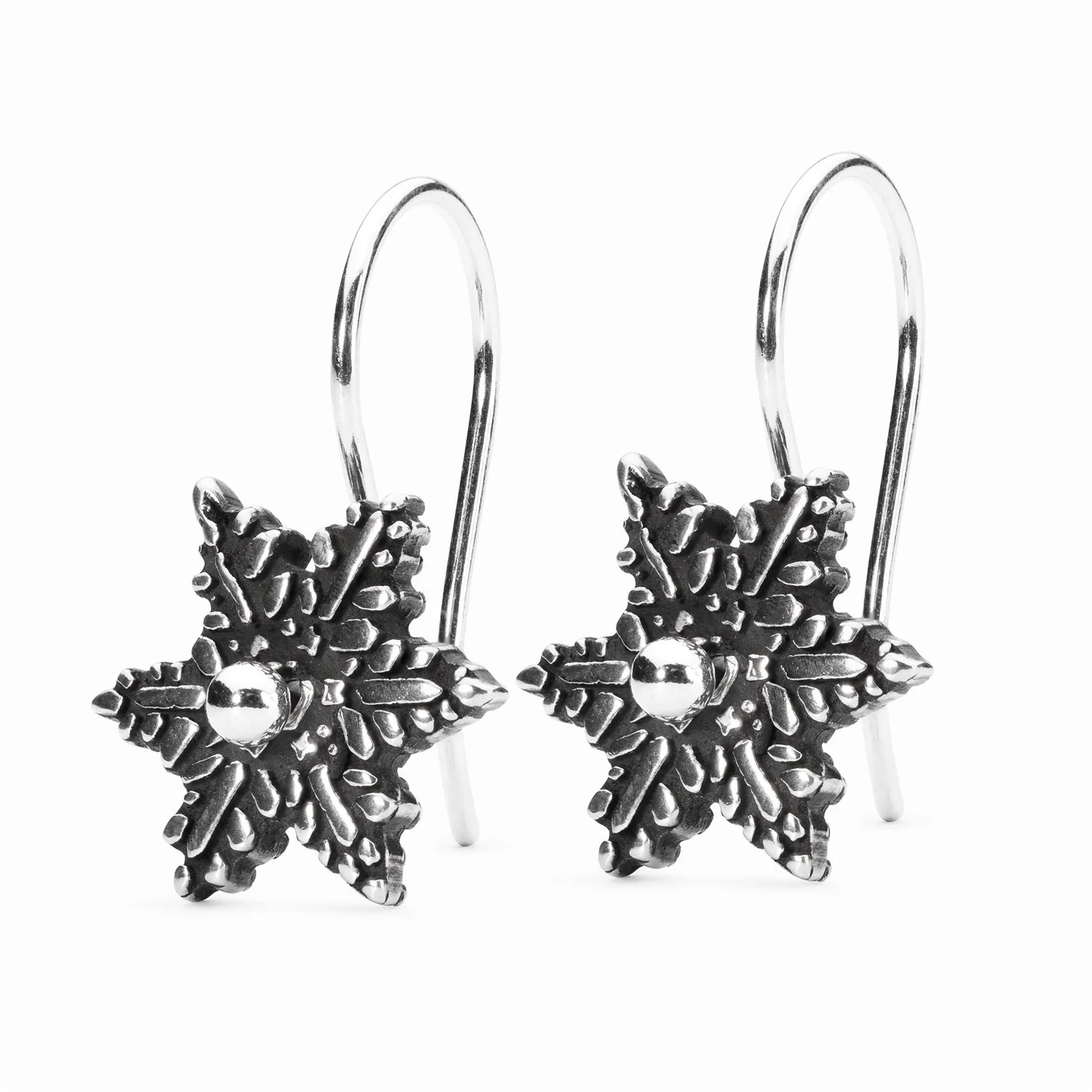 Snow Flower Earrings with Silver Earring Hooks - Image 5