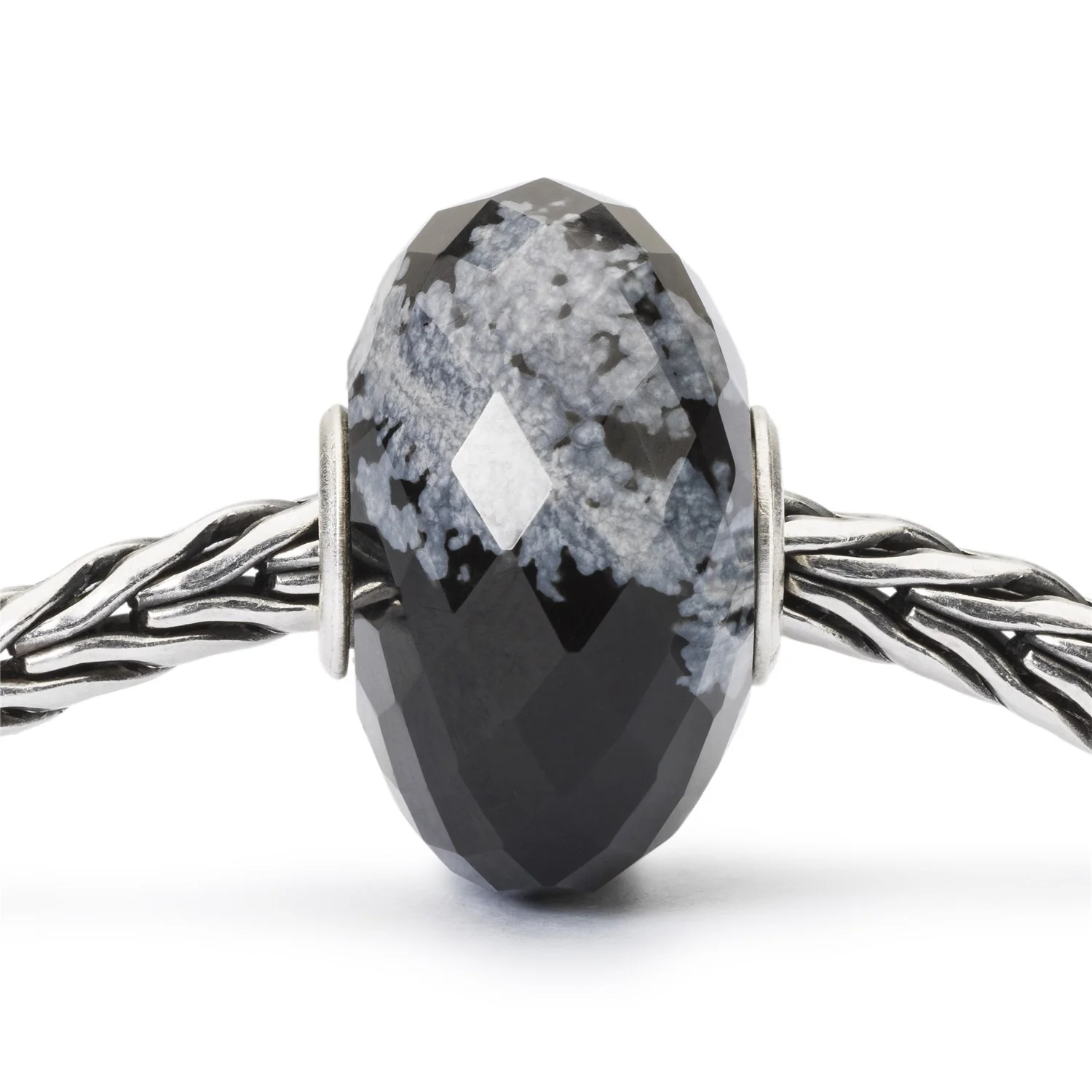 Snowflake Obsidian Facet Bead - Image 9
