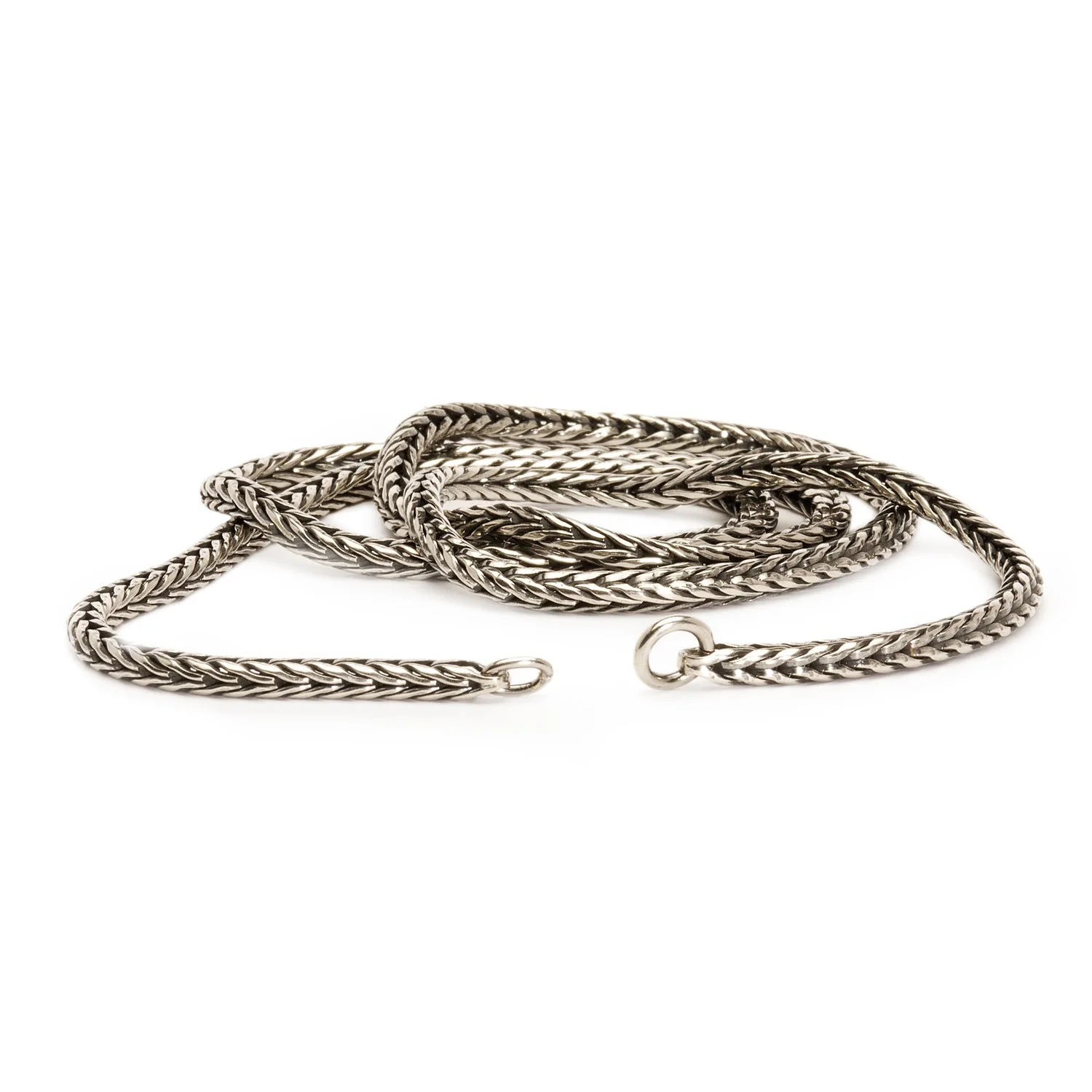 Sterling Silver Necklace with Sapphire Bead and Sterling Silver Lock - Image 2